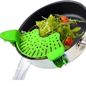 Universal Silicone Clip-on Pan Pot Strainer Anti-spill Pasta Pot Strainer Food